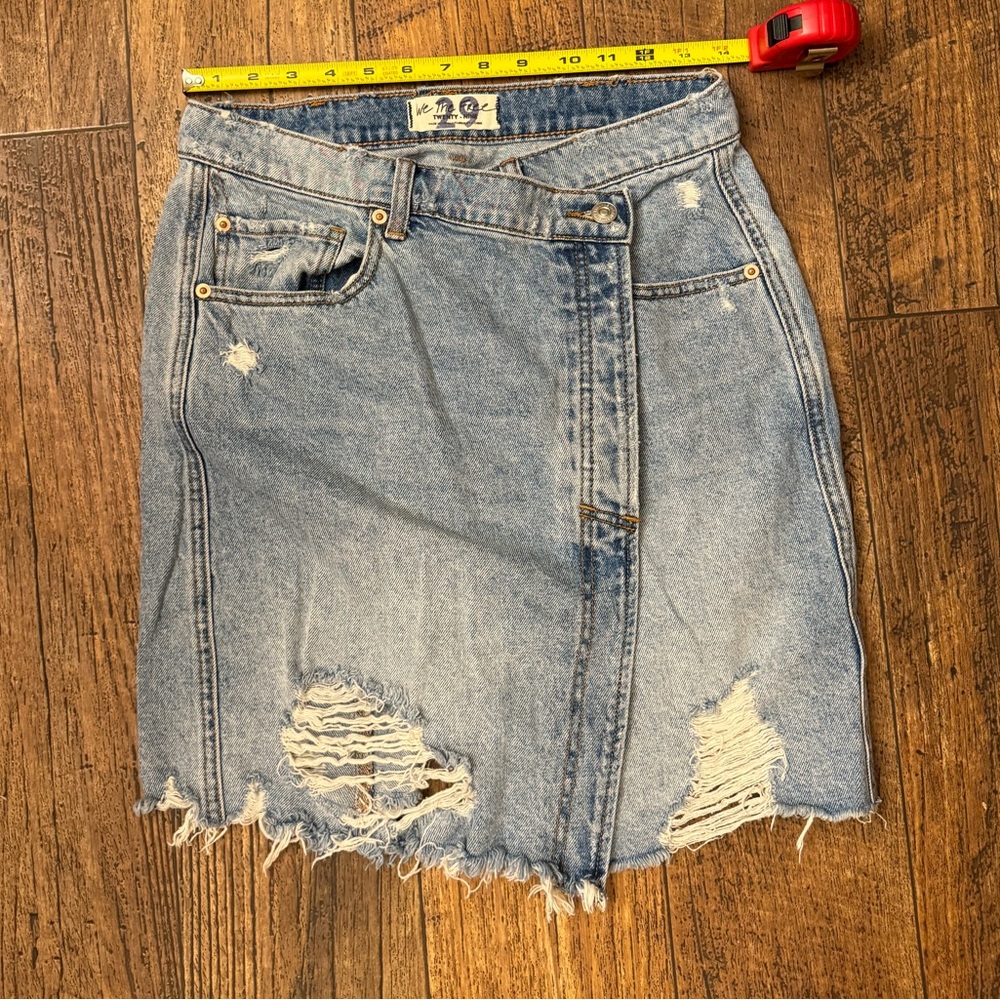 Free People denim skirt